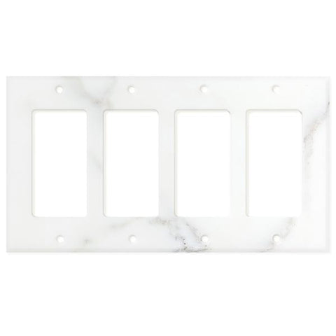 Calacatta Gold Marble Switch Plate Cover Honed (4 ROCKER).