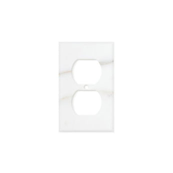 Calacatta Gold Marble Switch Plate Cover Honed (SINGLE DUPLEX).