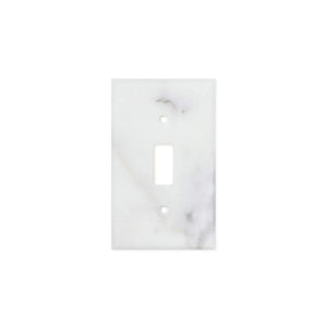 Calacatta Gold Marble Switch Plate Cover Honed (SINGLE TOGGLE).