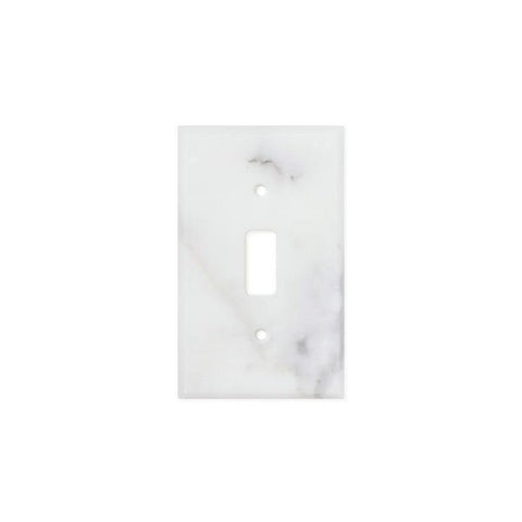 Calacatta Gold Marble Switch Plate Cover Honed (SINGLE TOGGLE).