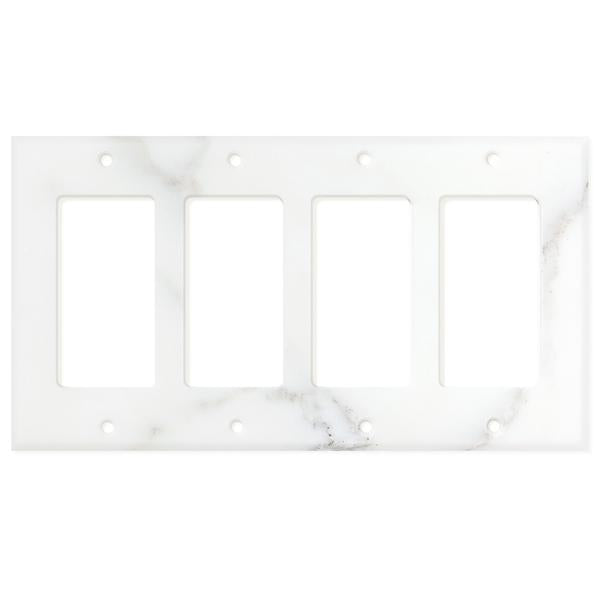 Calacatta Gold Marble Switch Plate Cover Polished (4 ROCKER).