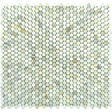 calacatta gold marble penny round 