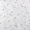 1X3 Polished Calacatta Gold Marble Herringbone Mosaic Tile - MosaicBros.com