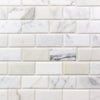 2X4 Honed Calacatta Gold Marble Deep-Beveled Brick Mosaic Tile - MosaicBros.com