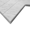 Carrara White 2x8 Large Chevron Marble Mosaic Tile - MosaicBros.com