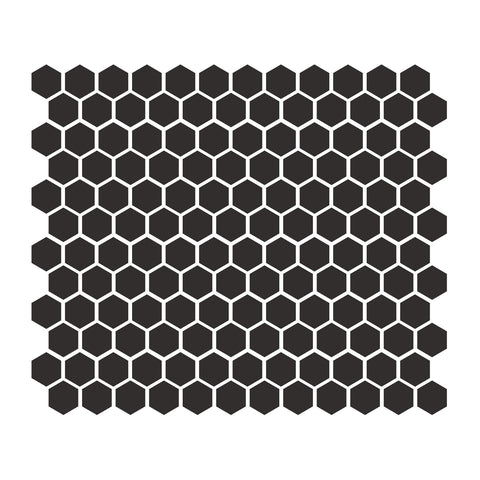 Charcoal 1″ Hexagon Glossy