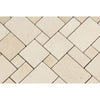 Crema Marfil Polished Marble Mini Versailles Pattern Mosaic Tile.
