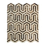 Emperador Dark Polished Marble Berlinetta Mosaic Tile (Emperador Dark + Crema Marfil).