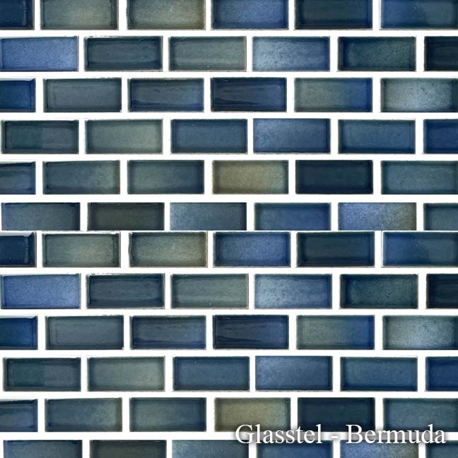 Glasstel Bermuda 1 x 2 Pool Tile Series - MosaicBros.com