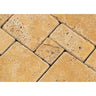 Gold Tumbled Travertine OPUS Mini Pattern Mosaic Tile (Interlocking).