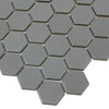 Gray 2" Hexagon Porcelain Mosaic Tile - MosaicBros.com