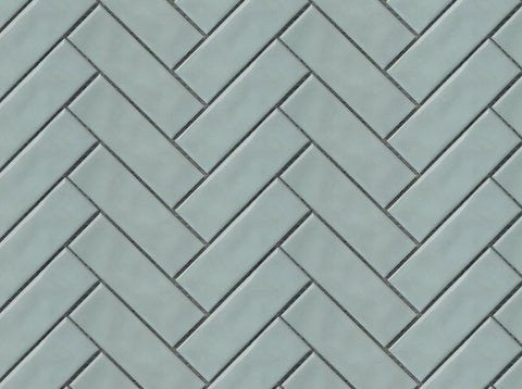 Jade 1x4 Glazed Herringbone Porcelain Mosaic Tile - MosaicBros.com