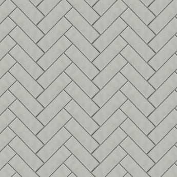 Silver 1x4 Glazed Herringbone Porcelain Mosaic Tile - MosaicBros.com