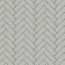 Silver 1x4 Glazed Herringbone Porcelain Mosaic Tile - MosaicBros.com