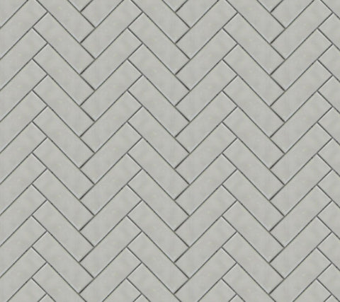 Silver 1x4 Glazed Herringbone Porcelain Mosaic Tile - MosaicBros.com