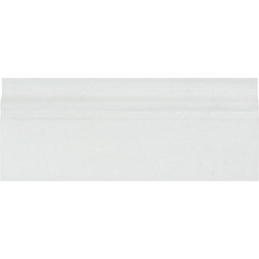 4 3/4 x 12 Honed Thassos White Marble Baseboard Trim.