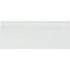 4 3/4 x 12 Honed Thassos White Marble Baseboard Trim.