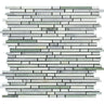 Thassos White Honed Marble Bamboo Sticks  Mosaic Tile (Thassos + Carrara + Ming Green).