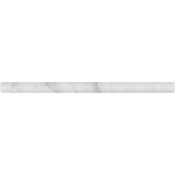 3/4 x 12 Honed Bianco Mare Marble Bullnose Liner.