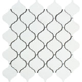 Thassos White Honed Marble Lantern Mosaic Tile.