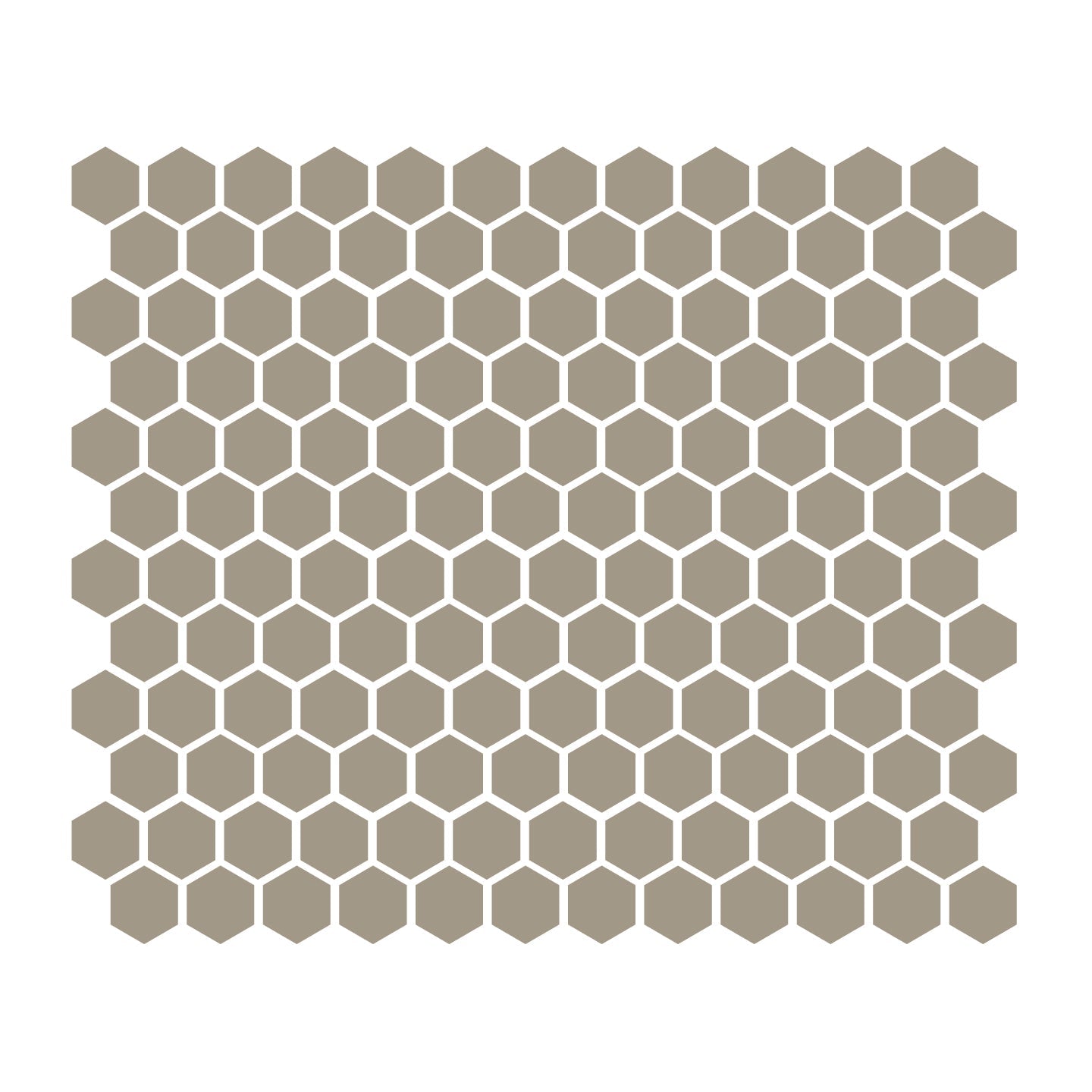 Khaki 1″ Hexagon Glossy