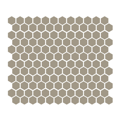 Khaki 1″ Hexagon Glossy