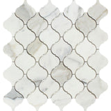 Calacatta Gold Honed Marble Lantern Mosaic Tile.