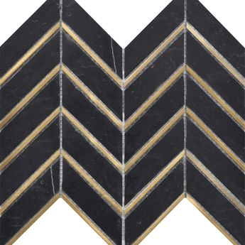ROCKART NERO METAL ARROW 10x12 MOSAIC.