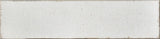 White Roca Maiolica Crackled wall tile, 3x12 inches, showcasing a textured, crackled ceramic surface for interior decor.