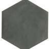 Roca Maiolica Hexagon taupe wall tile measuring 7x8 inches, with a matte taupe finish and geometric hexagon pattern.