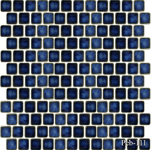 Peb Marble Blue 1 x 1 Pool Tile Series - MosaicBros.com