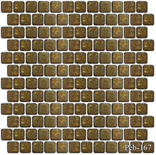 Peb Bronze 1 x 1 Pool Tile Series - MosaicBros.com