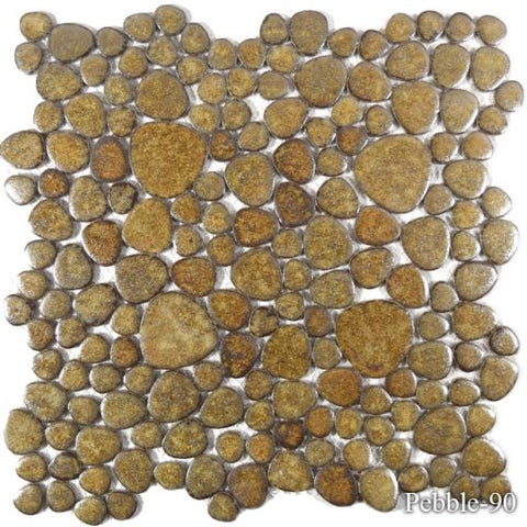 Pebblestone Bronze 12x12 Pool Tile Series - MosaicBros.com