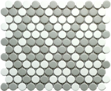 GR&W PENNY ROUND 9X10 Porcelain Mosaic Tile.