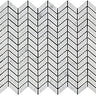 Bianco Carrara Polished Marble Mini Chevron Mosaic Tile.