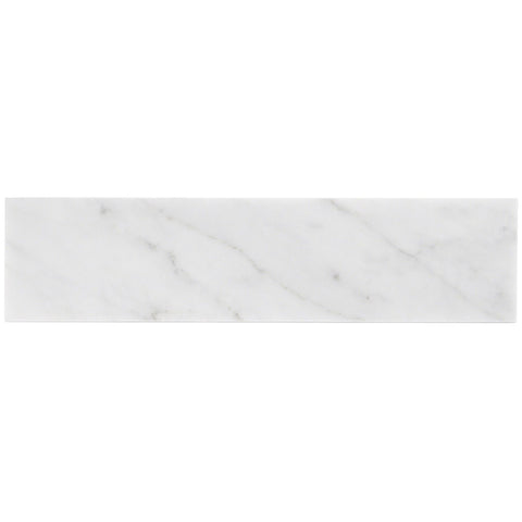 2 x 8 Honed Bianco Carrara Marble Tile.