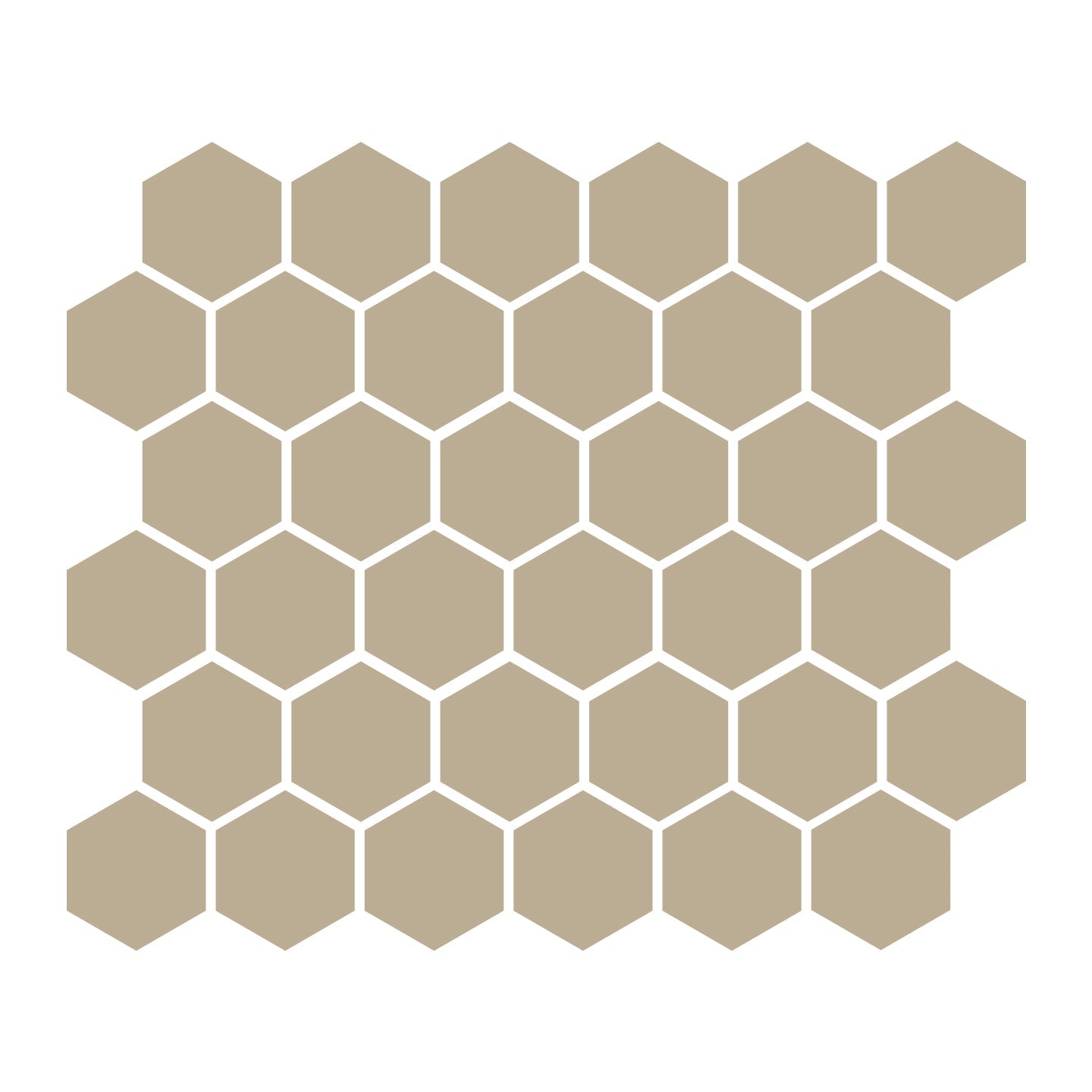 Sand 2″ Hexagon Matte