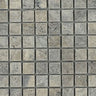 1x1 Silver Tumbled Mosaic Tile.