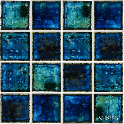 Star Oyster Blue 3 x 3 Pool Tile Series.