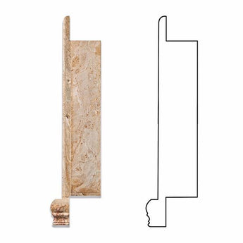 Large Valencia Travertine honed hand-made custom shampoo niche shelf, ideal for bathroom or shower storage, by MosaicBros.com