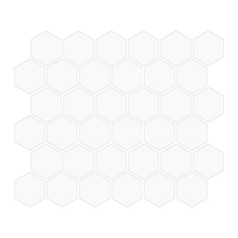 White 2″ Hexagon Matte