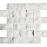 2 x 4 Split-faced White Marble Bianco.